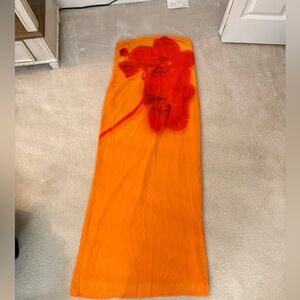 Meshki Amaya Strapless Chiffon Maxi Dress